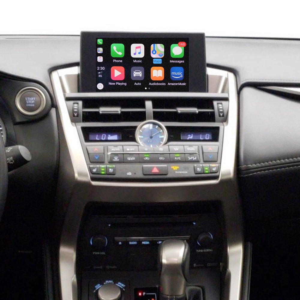 Audi dashboard with CarPlay on the factory MMI screen