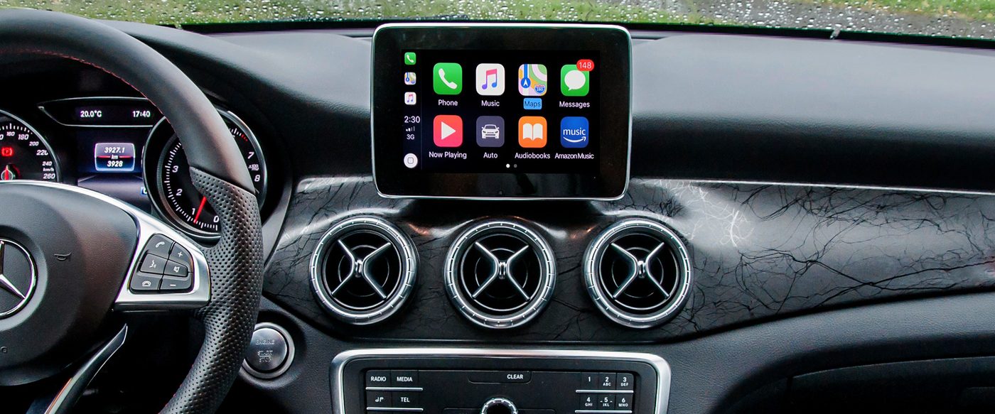 Wireless CarPlay on a factory Mercedes COMAND screen