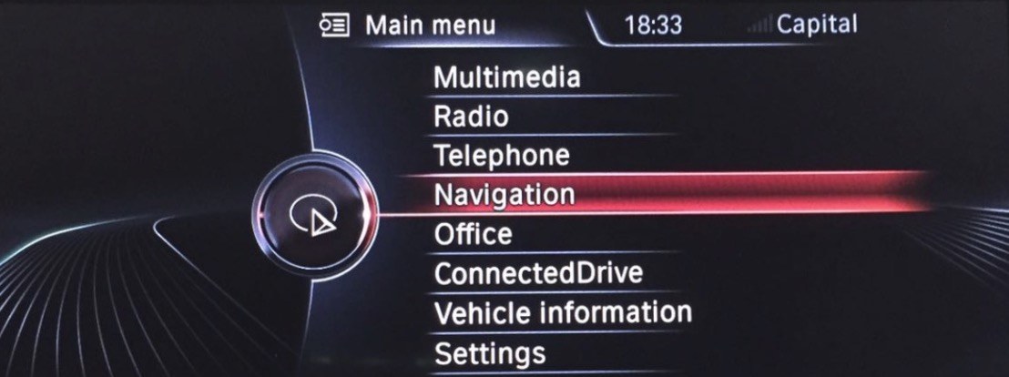 NBT (2012–2016): touchpad knob, list menus