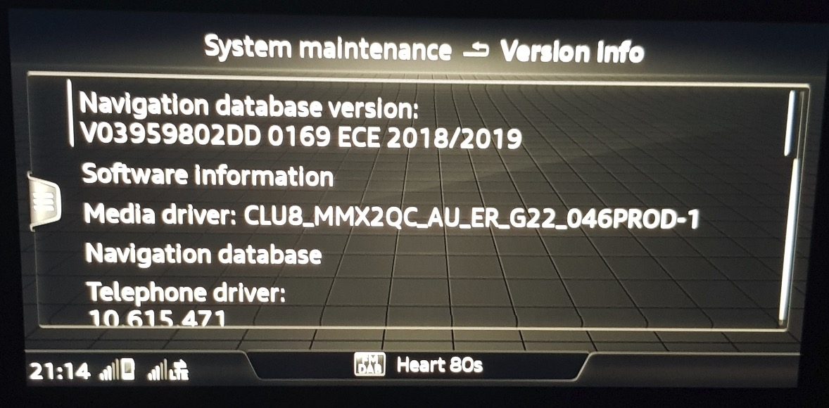Audi B9 dashboard with MIB II